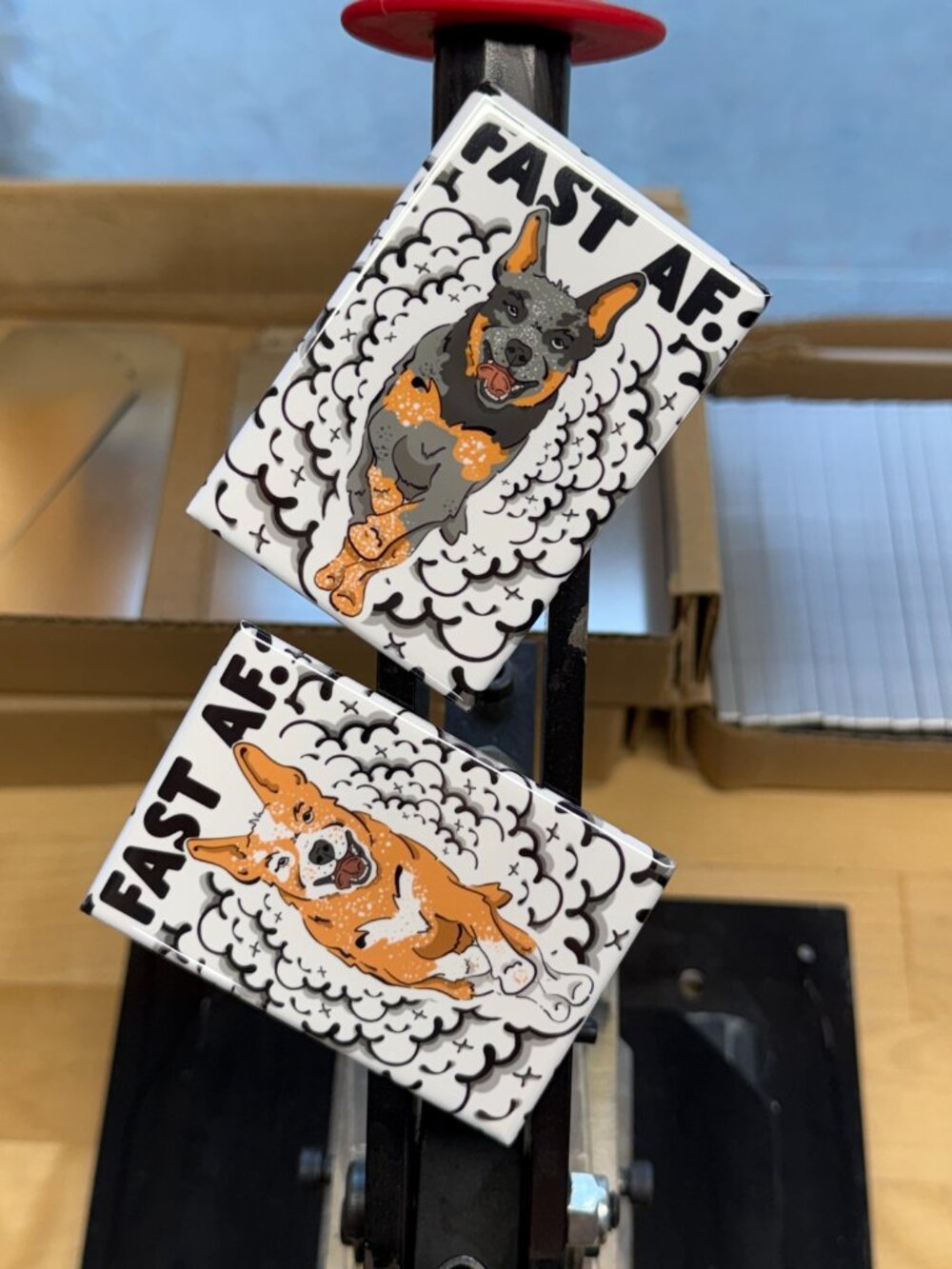 Australian Cattle Dog Fast AF Magnet Handmade Pet Portrait Art Decor Gift 2x3 - Picture 6 of 7